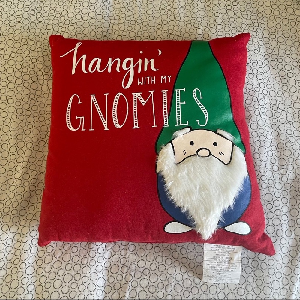 Throw Pillow Hangin' with My Gnomies
